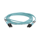 Jumper de Fibra Óptica Multimodo 50/125 OM4, LC-LC Duplex, OFNR (Riser), Color Aqua, 7 Metros (22.97 Pies)