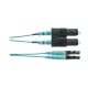 Jumper de Fibra Optica Multimodo 50/125 OM4, LC-SC Duplex, OFNR (Riser), Color Aqua, 1 Metro (3.28 Pies)