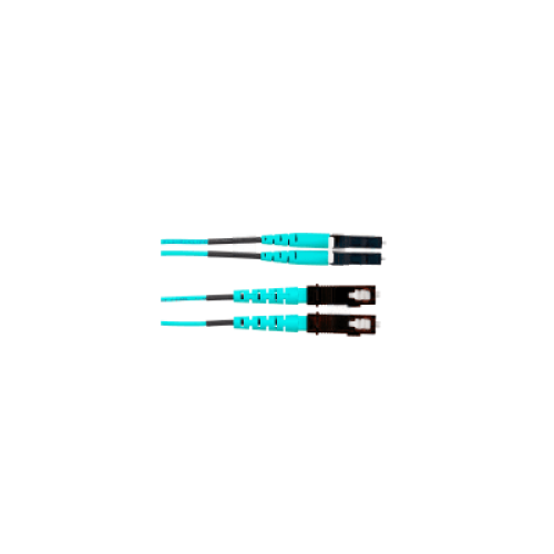 Jumper de Fibra Optica Multimodo 50/125 OM4, LC-SC Duplex, OFNR (Riser), Color Aqua, 5 Metros (16.40 Pies)