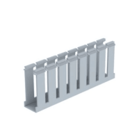 Canaleta Ranurada de PVC sin Tapa, Tipo G, 1.25 in de Ancho, 3.12 in de Alto y 1800 mm de Largo, Color Gris Canaleta Ranurada de PVC sin Tapa, Tipo G, 1.25 in de Ancho, 3.12 in de Alto y 1800 mm de Largo, Color Gris