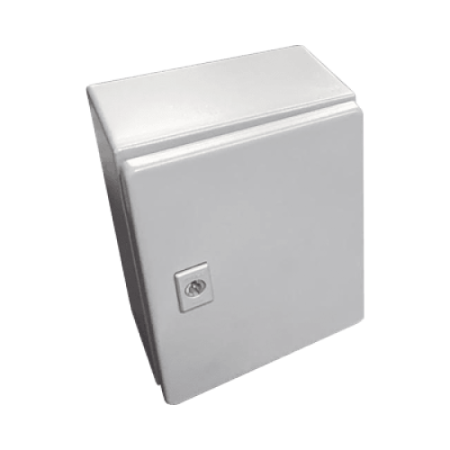 Gabinete de Acero, Nema 4 -IP 66 de 50 x 50 x 30 cm con Platina y certificado UL.