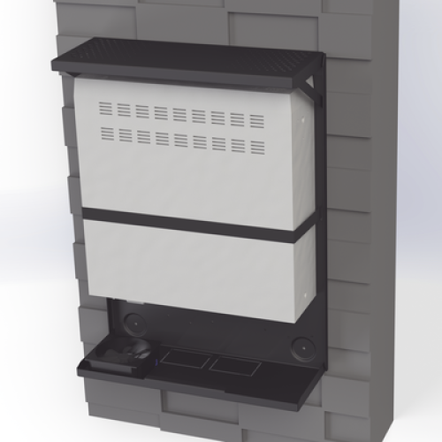 Gabinete Metálico para DVR/NVR con Chapa y llave. 