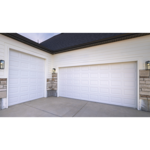 Puerta de Garage de alta calidad, Color blanco 10X7 pies,  AISLADA, Estilo Americana , CUADRO CORTO.