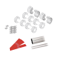 Kit de mástil para barreras GARD8 / Incluye 2 secciones tubulares de 4m / Incluye tiras reflejantes / Incluye unión central Kit de mástil para barreras GARD8 / Incluye 2 secciones tubulares de 4m / Incluye tiras reflejantes / Incluye unión central