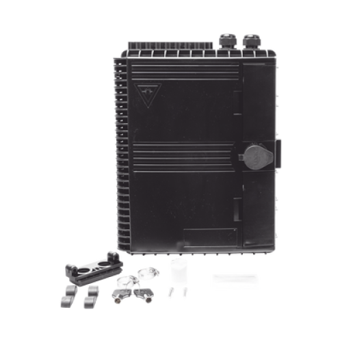 Cierre de Empalme para 24 Fusiones de Fibra Óptica, Interior/Exterior, con 16 Acopladores SC/APC y Splitter 1x16 SC/APC Incluido, IP65
