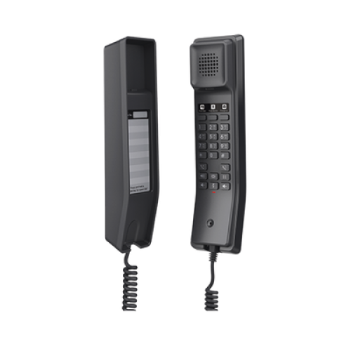 Teléfono IP para Hoteles / Altavoz HD / 2 Cuentas y Líneas SIP / 10 Teclas de Marcación Rápida / 3 Teclas Programables / Códec OPUS / Gestión GDMS / Instalación en Escritorio y Pared / PoE 100 Mbps