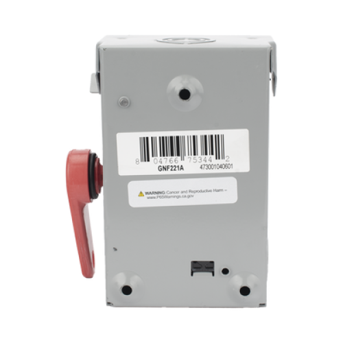 Interruptor de Seguridad GNF221A, 240Vca, 2 polos, 30 Amp, sin portafusibles, Nema 1.