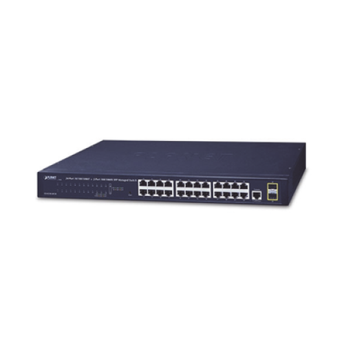 Switch Administrable Capa 2 de 24 Puertos Gigabit 10/100/1000T, 2 Puertos SFP 100/1000X , Cuenta con una Interfaz de Consola Switch Administrable Capa 2 de 24 Puertos Gigabit 10/100/1000T, 2 Puertos SFP 100/1000X , Cuenta con una Interfaz de Consola