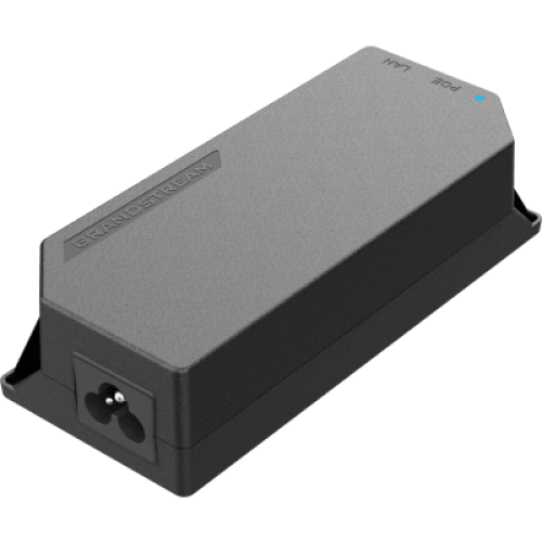 PoE Injector Grandstream 15W MultiGigabit / Compatible con IEEE 802.3af / 1x 2.5Gbps RJ45 LAN IN / 1x 2.5Gbps RJ45 LAN OUT con PoE 15.5W / 100~240VAC / 54VDC / Plug-and-Play / FCC, CE, RCM, IC