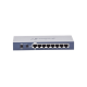 Switch Administrable de Escritorio de 8 Puertos Gigabit/ 2 Puertos SFP / 20 Gbps Switching / PoE In 802.3af/at / Dual Power DC + PoE / VLAN Q-in-Q / IPv6/IPv4/  Administración Remota con CloudNMS