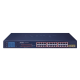 Switch PoE de 24 Puertos Gigabit 802.3af/at con Modo Extendido 250 m, 2 Puertos SFP 1000SX , Pantalla LCD para Configuración Básica, Hasta 300 W para PoE