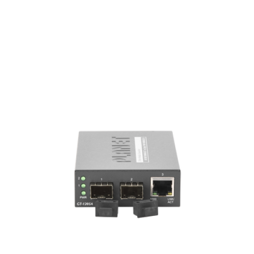 Convertidor de Medios con Doble Puerto SFP 1000BASE-FX/SX/LX y Puerto Ethernet 1000Base-T 