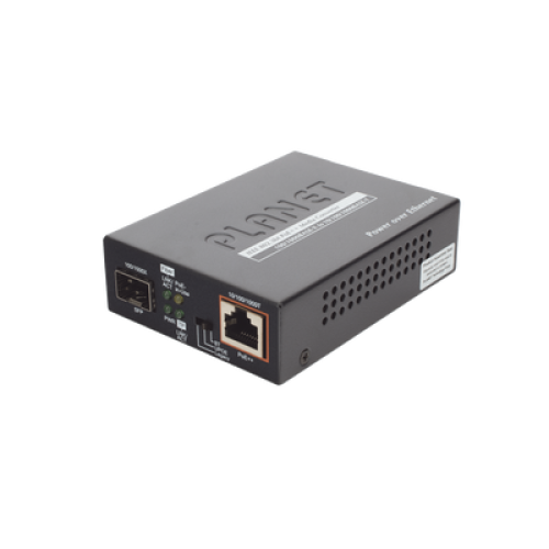 Convertidor de Medios PoE, 1 Puerto RJ45 Gigabit con Salida PoE 802.3af/at/bt (Hasta 60 W)/ 1 Puerto SFP 100/1000BASE-X