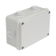 Caja Estanca de PVC Para Derivación y Conexión, 6 Entradas, Tapa Atornillada, 120x80x50 mm (Área interna), Uso Exterior IP55, Material que no Propaga el Fuego y Libre de Hálogenos