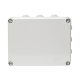 Caja Estanca de PVC Para Derivación y Conexión, 12 Entradas, Tapa Atornillada, 240x190x90 mm (Área interna), Uso Exterior IP55, Material que no Propaga el Fuego y Libre de Hálogenos