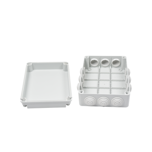 Caja Estanca de PVC Para Derivación y Conexión, 12 Entradas, Tapa Atornillada, 300x220x120 mm  (Área interna), Uso Exterior IP55, Material que no Propaga el Fuego y Libre de Hálogenos