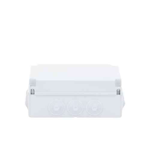 Caja Estanca de PVC Para Derivación y Conexión, 12 Entradas, Tapa Atornillada, 300x220x120 mm  (Área interna), Uso Exterior IP55, Material que no Propaga el Fuego y Libre de Hálogenos