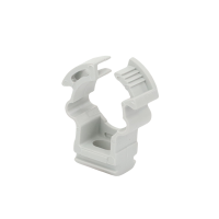 Soporte de collar (Abrazadera), PVC Auto-extinguible, cerrado para tubería de 16 mm