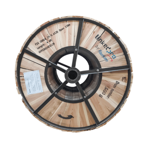Carrete de 4 Kilómetros (2.49 Millas) de Fibra Óptica Aérea Figura 8 Armada Antirroedor G.652D, Monomodo de 24 Hilos, Exterior, Span 120, Loose Tube