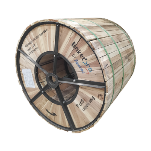Carrete de 4 km de Fibra Óptica Aérea Figura 8 G.652D, Monomodo de 24 Hilos, Exterior, Span 100, Loose Tube
