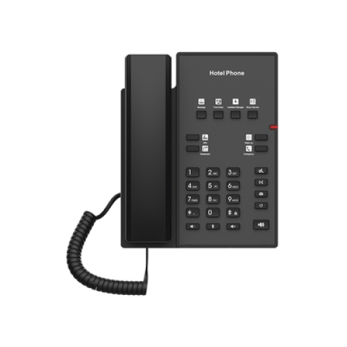 Teléfono IP para Hotelería, profesional con 8 teclas programables para servicio rápido, plantilla personalizable con PoE 