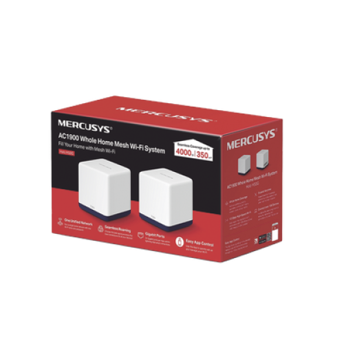 KIT de Sistema Inalámbrico H50G Mesh / Doble banda 2.4GHz y 5GHz AC 1900Mbps / 3 Puertos 10/100/1000 Mbps / Control vía App / Roaming Continuo