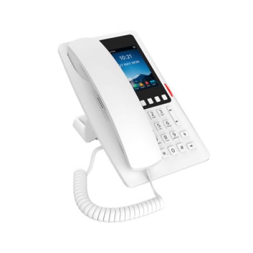 Teléfono IP Wi-Fi Hotelero con PoE, Puerto USB de Carga y Pantalla LCD de 3.5