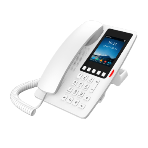 Teléfono IP Wi-Fi Hotelero con PoE, Puerto USB de Carga y Pantalla LCD de 3.5