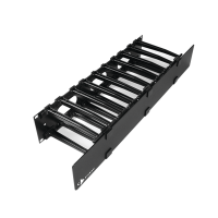 Organizador de Cable Horizontal RouteIT, Sencillo, Para Rack de 19in, 6in de profundidad, 2UR Organizador de Cable Horizontal RouteIT, Sencillo, Para Rack de 19in, 6in de profundidad, 2UR