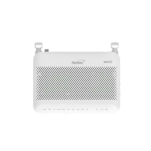 ONU GPON WiFi (2.4/5 GHz), 2 antenas de 5 dBi, Compatible con OLT de Terceros, MIMO 2x2, 4 puertos Gigabit + 1 POTS + USB, conector SC/UPC (Gestión WAN desde la Interfaz de la ONU)