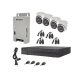 Kit HiLook Audio Bidireccional TurboHD 1080p / DVR Metalico 4 Canales / 4 Cámaras Eyeball (Exterior) con Bocina y Microfóno Integrado / 1 Fuente de Poder / Accesorios