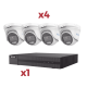 [Kit] DVR 4 Canales TurboHD + 1 Canal IP / 2 Megapixel (1080pLite) / AcuSense Lite / Audio por coaxitron / 1 Bahia de disco duro / 4 Cámaras Metalicas / 2 Megapixel tipo turret / ColorVu Lite + Microfono Integrado