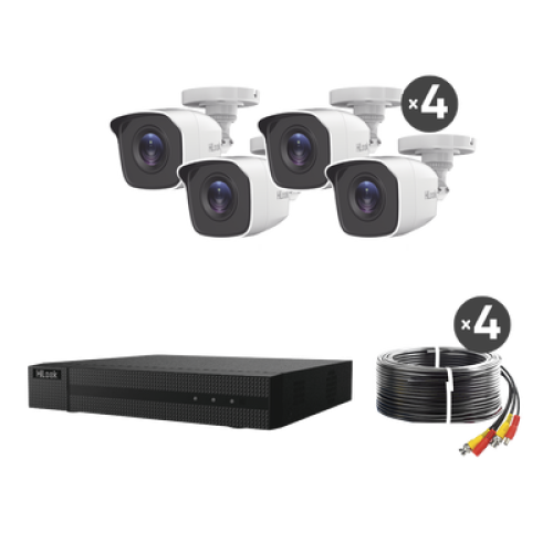 KIT TurboHD 1080p / DVR 8 canales con H.265+ / 4 Cámaras Bala Metálicas / Fuente de Poder / Accesorios de Instalación KIT TurboHD 1080p / DVR 8 canales con H.265+ / 4 Cámaras Bala Metálicas / Fuente de Poder / Accesorios de Instalación