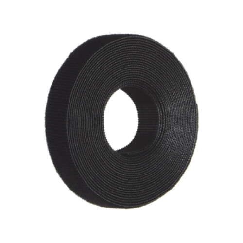 Rollo de Cinta de Contacto, de 15 Pies (4.5m) de Largo, 19.1 mm de Ancho, Color Negro