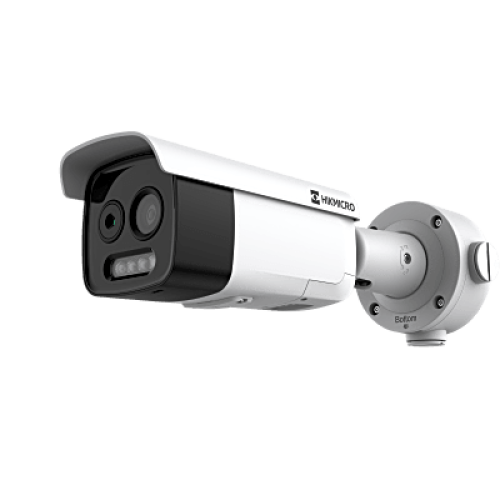 HIKMICRO Cámara Bala IP Dual Térmica y Óptica  / Análisis de Video con GUANLAN AI / Detección Térmica de Incendios y Humos / Medición de Temperatura -20°C a 150°C / Térmica 256 x 192 / 