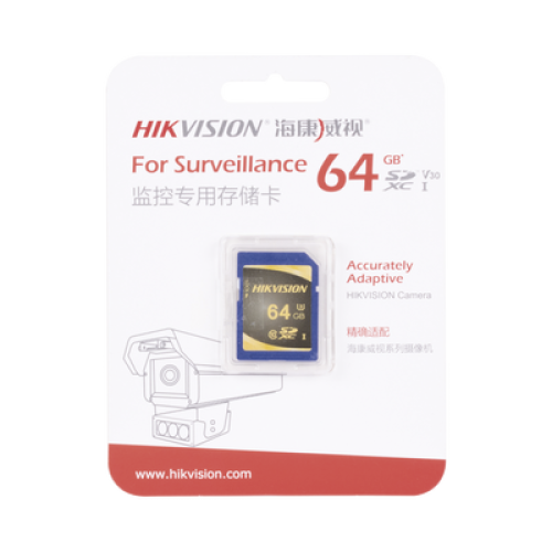 Memoria SD Clase 10 de 64 GB / Especializada Para Videovigilancia