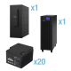 UPS Trifásico de 30 kVA/27 kW, Topología Online Doble Conversión, Voltaje de 208/220 Vca de L-L, Respaldo de 5 Minutos al 100% de Carga, Incluye Módulo y Banco de Baterías