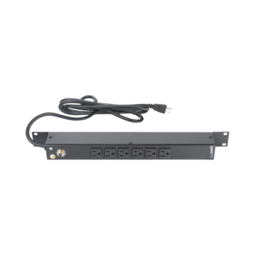 Multicontacto Horizontal (PDU) de 6 Contactos (NEMA 5-15R) Rack 19