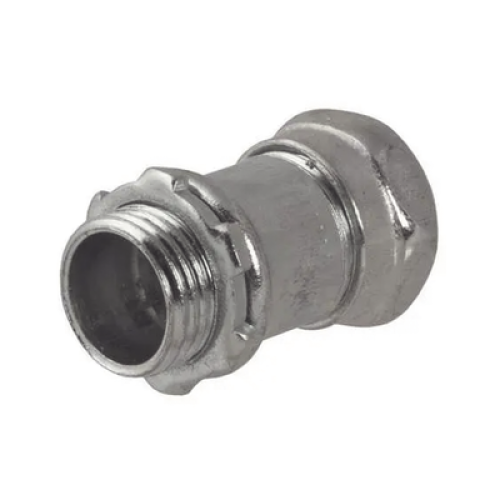 Conector Recto Compresión de Acero Galvanizado para Pared Delgada de 1 1/2 Conector Recto Compresión de Acero Galvanizado para Pared Delgada de 1 1/2