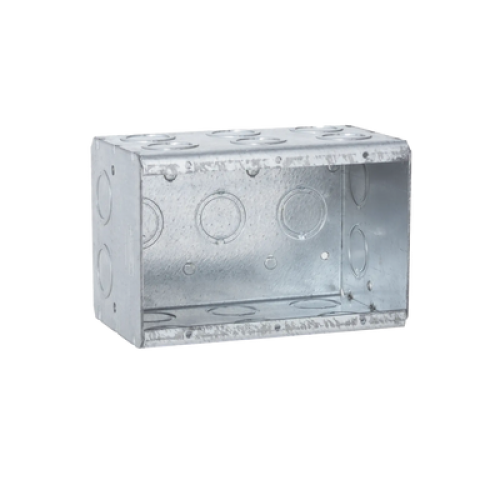 Caja Multigang de 3 Gangs/ Profundidad de 3-1/2 Pulgadas (8.89 cm)/ 19 Entradas de 1/2 - 3/4 Pulgadas (1.27 - 1.91 cm)