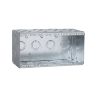 Caja Multigang de 4 Gangs/ Profundidad de 3-1/2 Pulgadas (8.89 cm)/ 24 Entradas de 1/2 - 3/4 Pulgadas (1.27 - 1.91 cm)