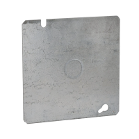 Tapa Cuadrada Plana de  Acero Galvanizado con Entrada de 1/2