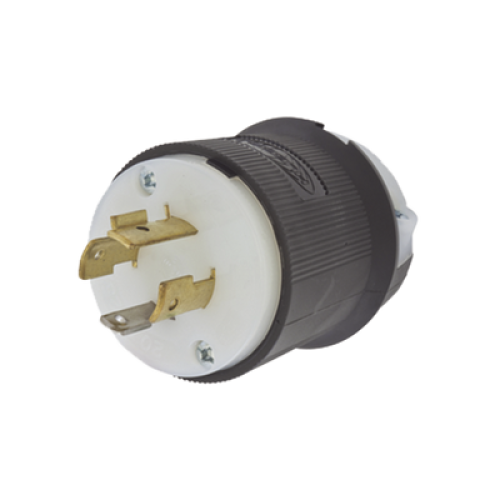 Clavija con Bloqueo de Media Vuelta Industrial 20 A 125/250 V CA / 3 Polos 4 Hilos / Nema L14-20P.
