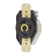 Receptáculo de Media Vuelta Industrial 30 A 125 V CA 2 Polos 3 Hilos (Nema L5-30R) Color Negro