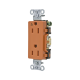 Contacto Dúplex Conexión a Tierra Aislada/ 15A 125V/ 2 polos 3 Hilos/ Nema 5-15R /Grado Comercial Decorativo/ Color Naranja.