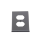 Tapa para Contacto Dúplex Color Negro.