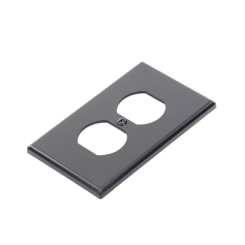 Tapa para Contacto Dúplex Color Negro.