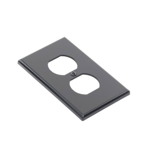 Tapa para Contacto Dúplex Color Negro.