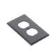 Tapa para Contacto Dúplex Color Negro.