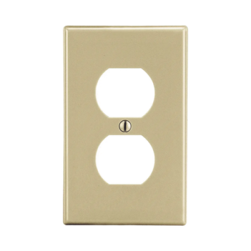 Placa de Pared para Contacto Duplex Color Marfil.